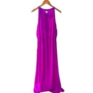 Cremieux Liam Lace Up Front Maxi Dress in Bright Mauve Women’s size small